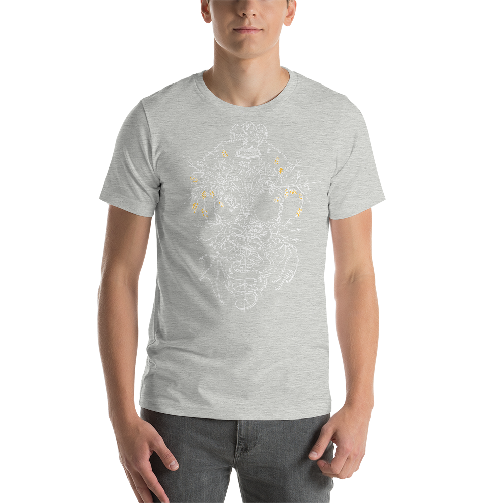 Yggdrasil Gold Details Short-Sleeve Unisex T-Shirt