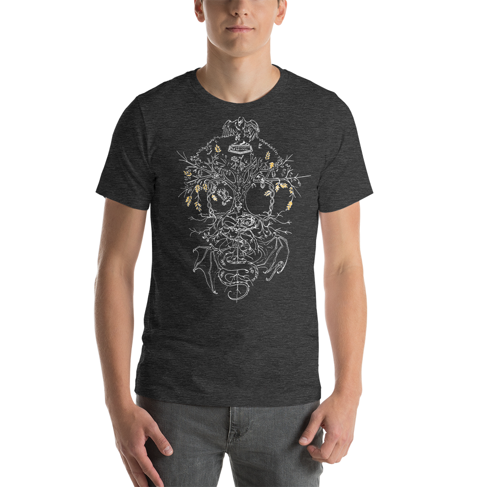 Yggdrasil Gold Details Short-Sleeve Unisex T-Shirt
