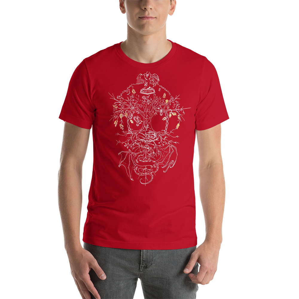 Yggdrasil Gold Details Short-Sleeve Unisex T-Shirt