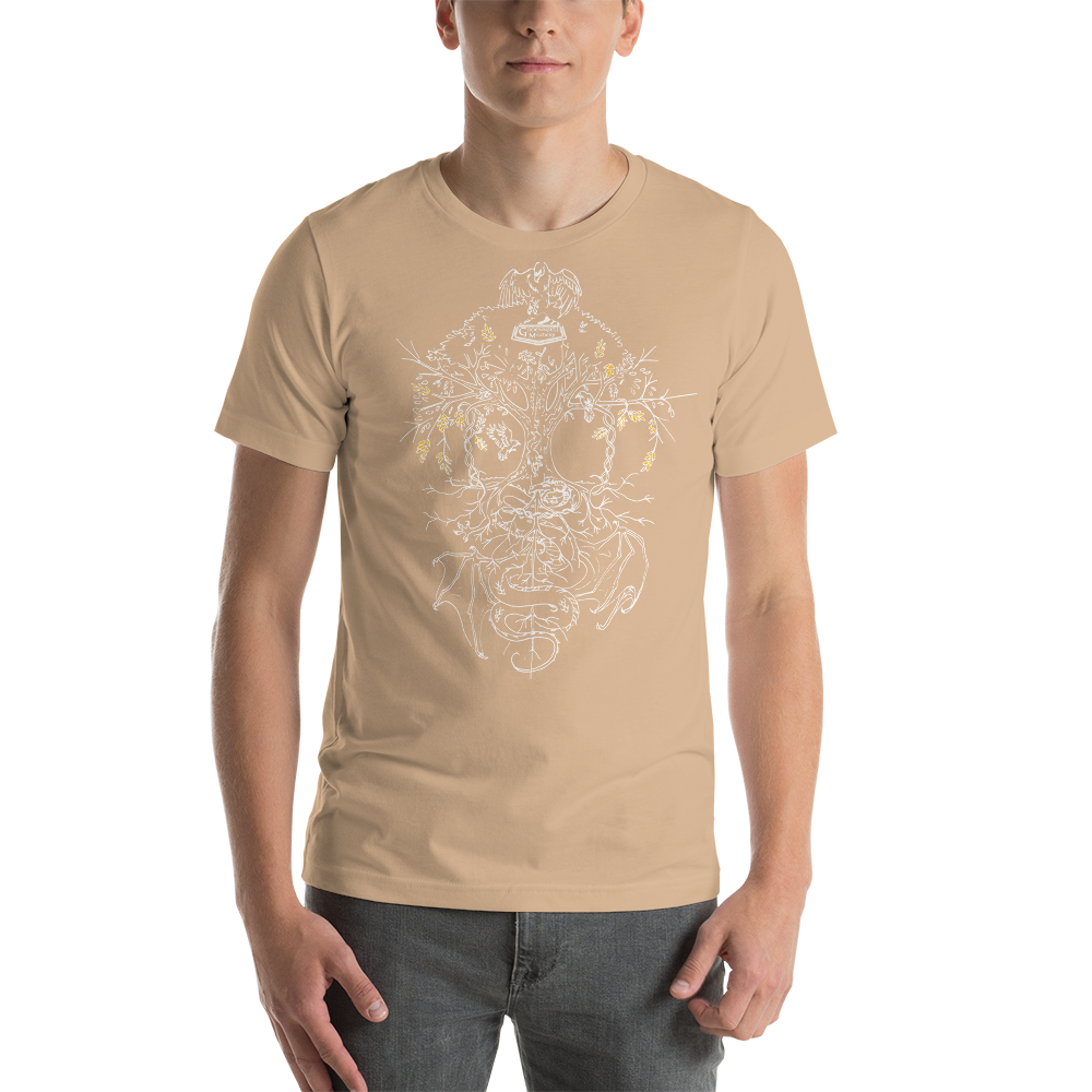 Yggdrasil Gold Details Short-Sleeve Unisex T-Shirt