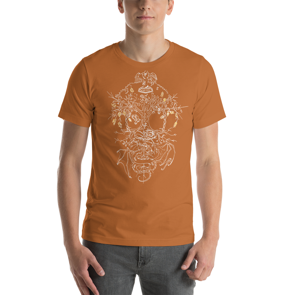 Yggdrasil Gold Details Short-Sleeve Unisex T-Shirt