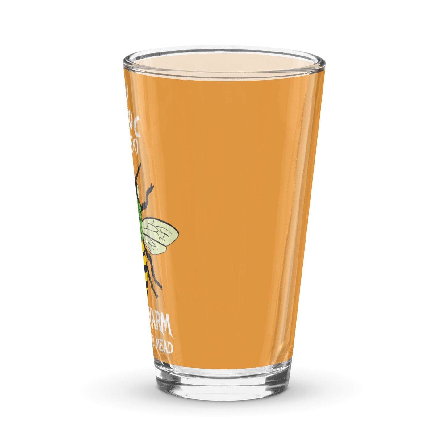 Hop Swarm Label Pint Glass